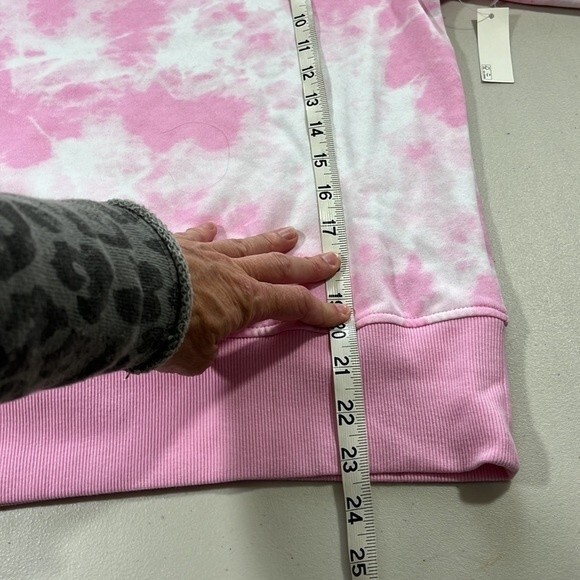 Amazon Essentials Pink White Tie Dye Sweatshirt Size XS NWT - Picture 9 of 10